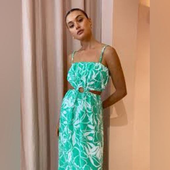 FAITHFUL THE BRAND El Rio Maxi Dress
El Mara Floral Green Tropical Dress Size 8 - Picture 3 of 9